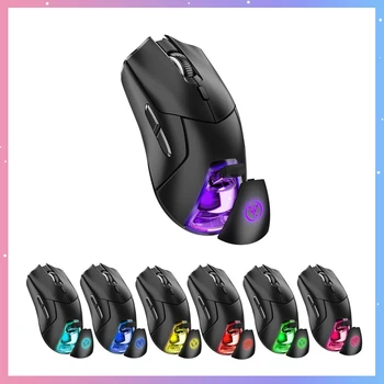 Беспроводная игровая мышь с 7 клавишами и 3 режимами работы, 2,4 G Bluetooth, RGB-подсветка, 4 скорости, 4000 точек на дюйм, Type-c, Зарядка, Офисная мышь, подарки