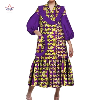 Платья Для женщин 2023, Длинное платье Макси с рукавом-фонариком, Африканские платья Дашики Для женщин, Вечернее платье больших Размеров, WY6532