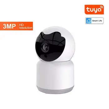 3MP 1296P Tuya Smart Life 360-Градусная Беспроводная PTZ IP-камера Беспроводной Домофон Домашней Безопасности CCTV Монитор