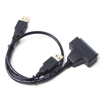 Кабель-адаптер USB2.0 на SATA 2,5-Дюймовый кабель для жесткого диска, двуглавый кабель для передачи данных USB2.0 на SATA