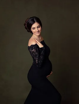 Реквизит для фотосъемки беременных, Сексуальное Кружевное Макси-платье, Платье Плюс Размер, Одежда для беременных, Платье для беременных для фотоаксессуаров