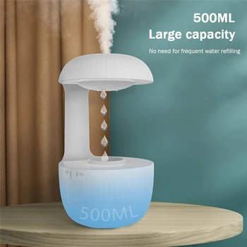 500 МЛ Антигравитационный Увлажнитель Воздуха Капли Воды Духи Увлажнители Для Ароматерапии, работающие в течение 8 часов, Очистители воздуха Для Дропшиппинга