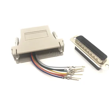AT для совместимого адаптера конвертера DB25M к RJ45 кабель RS232 DB25 штекерный адаптер модемный адаптер DB25 к RJ45 адаптер
