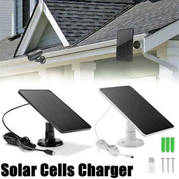 4 Вт 5 В Солнечная Панель Наружное Зарядное Устройство Для солнечных батарей Micro USB Type-C Для Зарядки Портативных Солнечных Панелей для Камеры Безопасности Smart Light