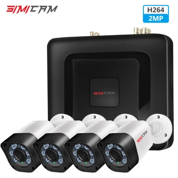 4CH 1080P 720P Система Камеры Безопасности CCTV Видеонаблюдение AHD 2MP DVR H.264 Home Outdoor Indoor Day Night Vision Motion Aler