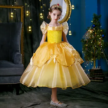 Костюм для девочек на Хэллоуин от 4 до 12 лет, Косплей, платье Принцессы, Детский Рождественский вечер, Маскировка для вечеринки, Элегантные платья для Подиума
