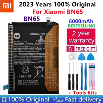 100% Оригинальная Новая Высококачественная сменная батарея BN65 для Xiaomi BN65, аккумуляторные батареи емкостью 6000 мАч, Bateria