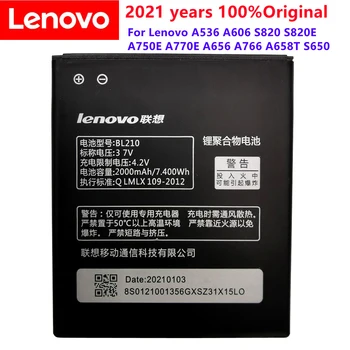 100% Протестированный оригинальный высококачественный BL210 Для Lenovo A536 A606 S820 S820E A750E A770E A656 A766 A658T S650 Замена аккумулятора телефона