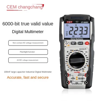 Цифровой мультиметр CEM Huashengchang высокоточный портативный ручной диапазон защиты от выгорания универсальный измеритель DT-8908D