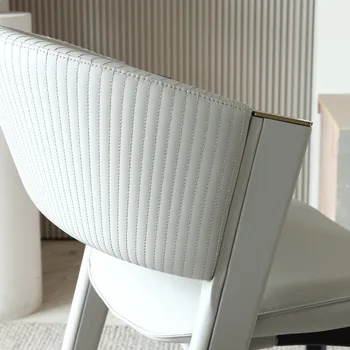 C0317 Итальянский легкий роскошный стул CC высокой четкости, современный минималистичный домашний кожаный художественный стул, стул для отдыха в ресторане, модельная комната